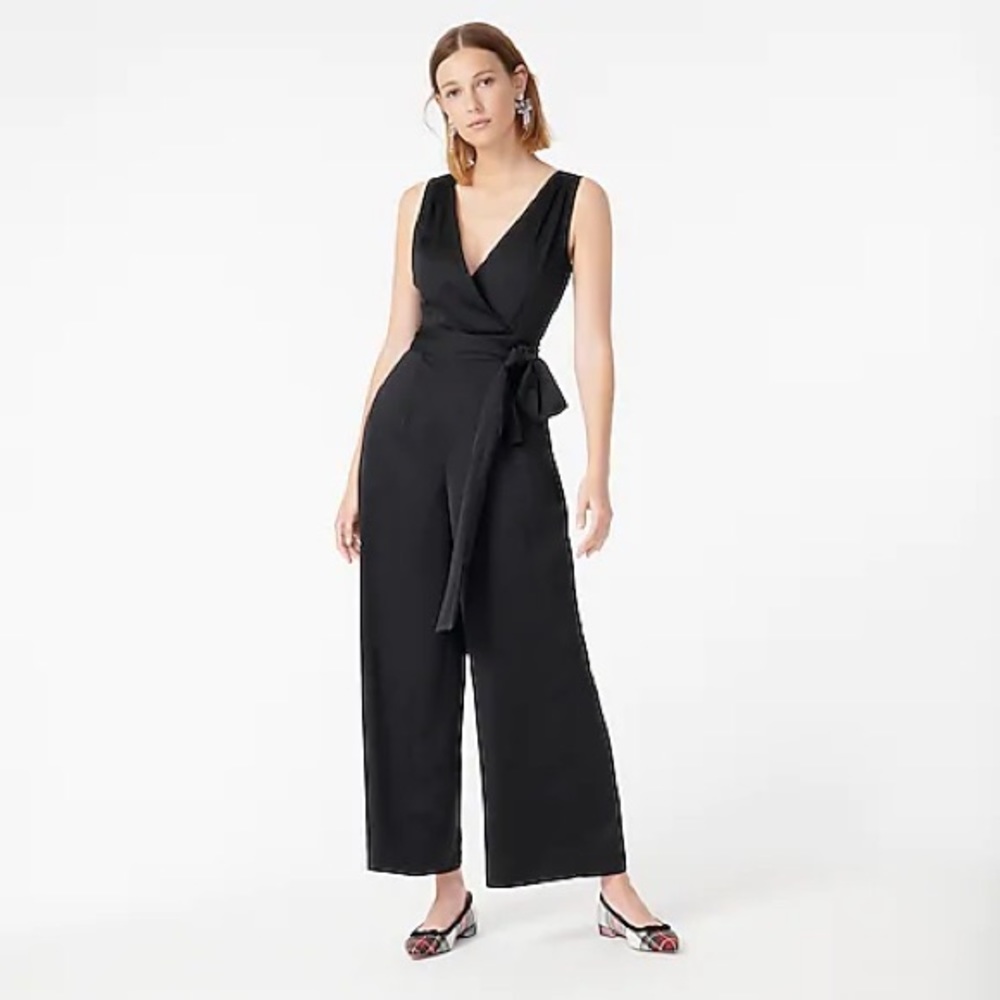 J. Crew Wide-leg V-neck Jumpsuit